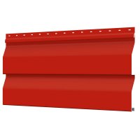 Сайдинг металлический (металлосайдинг) Корабельная доска RAL3020 Красный