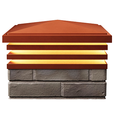 Колпак Бона на 1.5 кирпича Красный с подсветкой 1