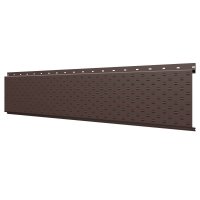 Софит, линеарная потолочно-стеновая панель с ПЕРФОРАЦИЕЙ для вентиляции RAL8017 Шоколад