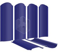 Штакетник (евроштакетник) Фигурный 110мм RAL 5002 Синий ультрамарин для забора 2-х сторонний