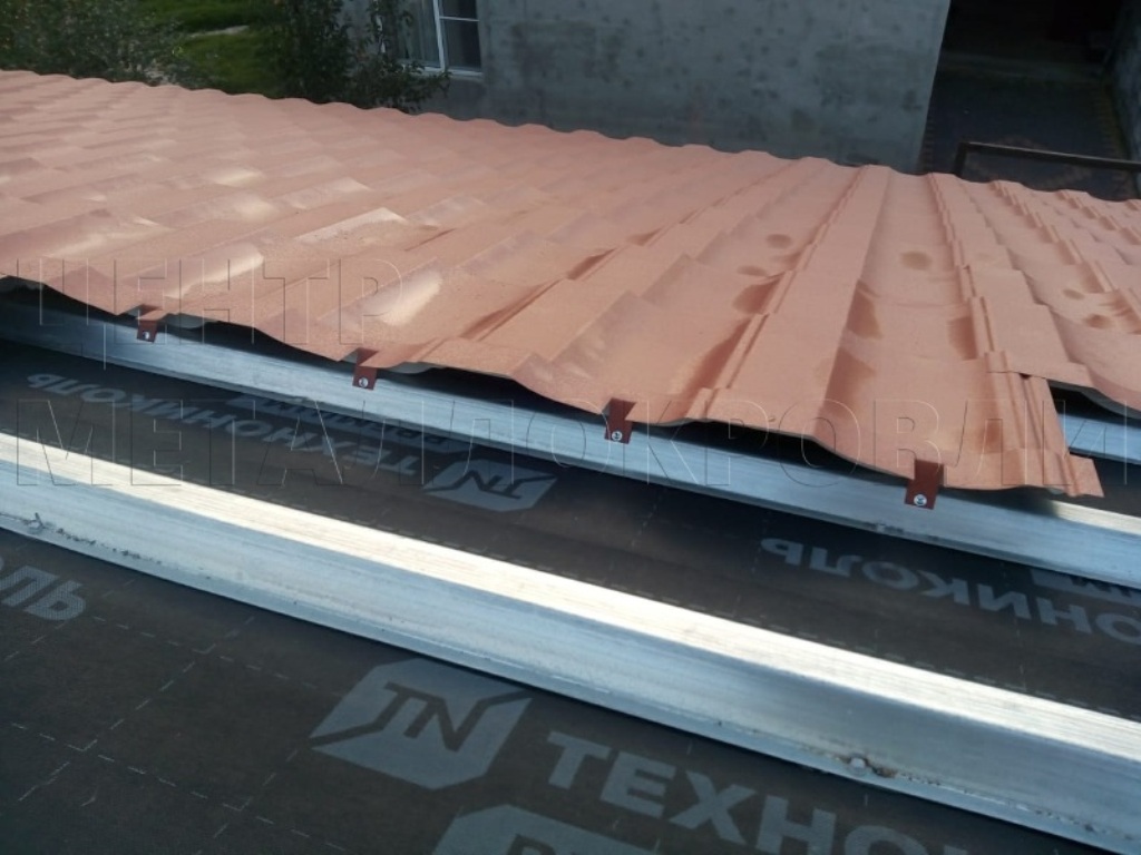 Металлочерепица Геркулес 8004 терракотовый Стальной Бархат от Центра Металлокровли в Чайковском