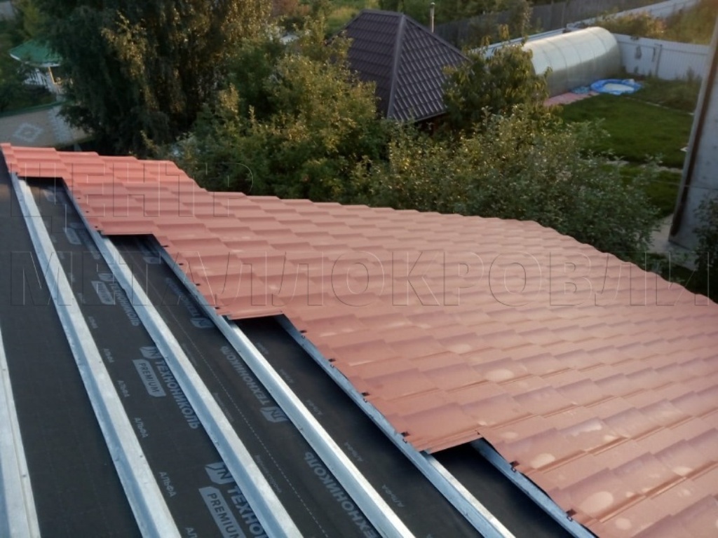 Металлочерепица Геркулес 8004 терракотовый Стальной Бархат от Центра Металлокровли в Чайковском
