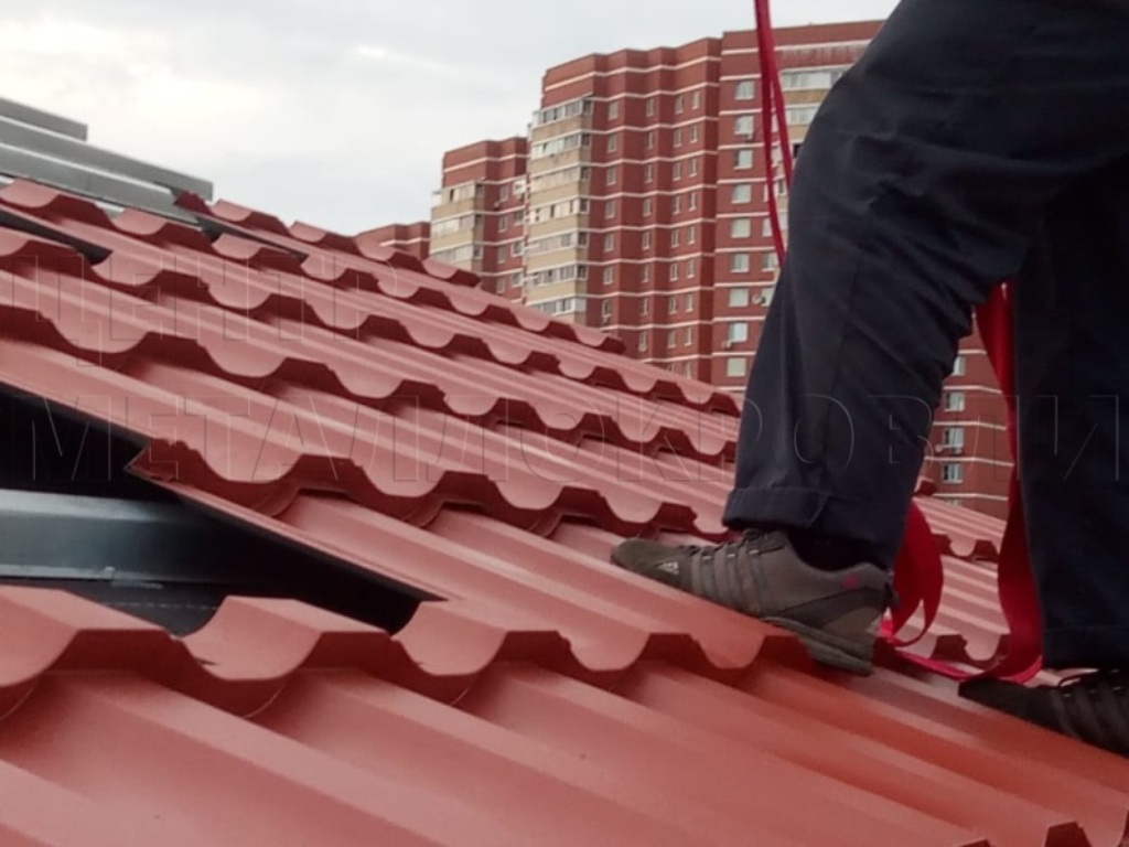 Металлочерепица Геркулес 8004 терракотовый Стальной Бархат от Центра Металлокровли в Чайковском