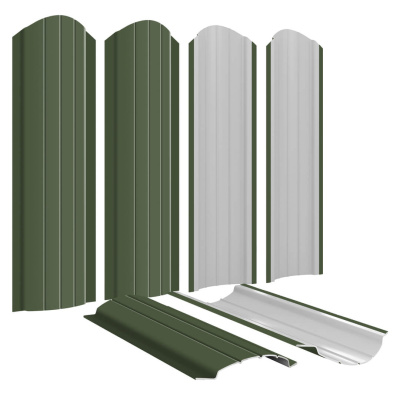 Штакетник Полукруглый RAL 6002 Зеленый Лист