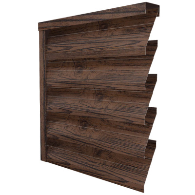 Ламель усиленная ЭКО-Z-US под дерево Темный Каштан 3D Принтек двусторонний