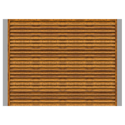 Забор жалюзи ЭКО-Z Орех Миланский 3D Принтек односторонний с металлическими столбами