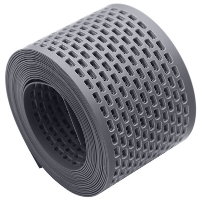 Вентиляционная ПВХ лента карниза СЕРАЯ фото